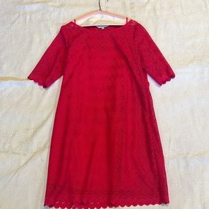 Trina Turk slip dress with Lace overlay!